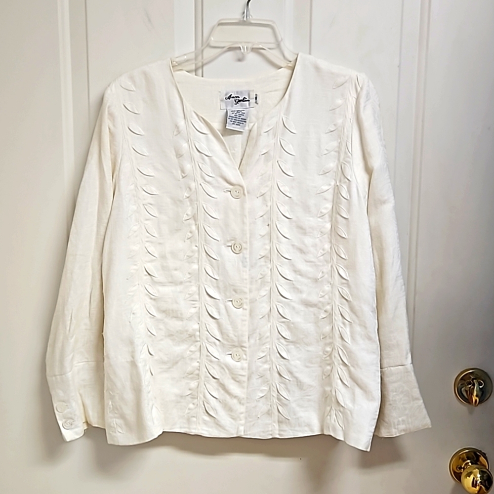 Vintage Ann Gerlin Linen Blazer